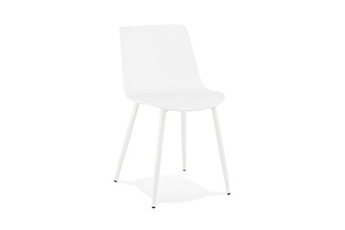 chaise maison et styles chaise repas 50x44x77 cm en polypropylène blanc
