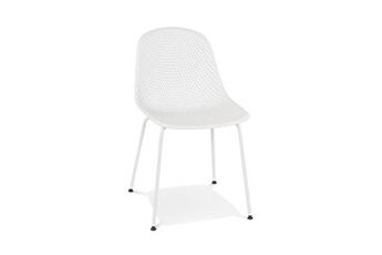 chaise maison et styles chaise de jardin 46,5x58,5x82,5 cm en polypropylène blanc