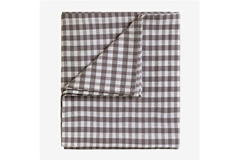 nappe de table sklum nappe en coton (140x240 cm) hillary gris taupe 140 cm
