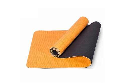 Tapis de sport GENERIQUE Tortue de Jade-Tapis de yoga antidérapant TPE  183x61x0.5 orange/gris orange