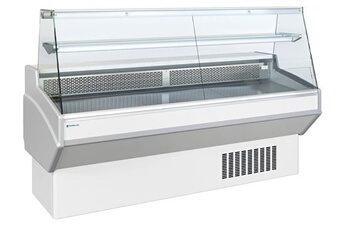GENERIQUE Réfrigérateur 1 porte Vitrine Réfrigérée Horizontale Vitrage Droit - Froid Ventilé AFI Collin Lucy R452A Acier inoxydable1 1040x820x1200mm