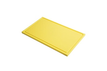 planche à découper gastro m planche à découper avec rigole haute densité jaune - 325 x 265 mm - - - polyéthylène
