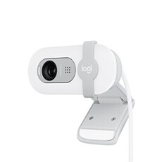 Webcam Logitech Brio 100 Full HD avec confidentialité, Correction automatique de l''éclairage, USB-A - Blanc