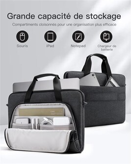 Housse PC 15,6" Inateck - Protection Antichoc 360°, Compartiments Organisés, Transport Facile Et Style épuré !