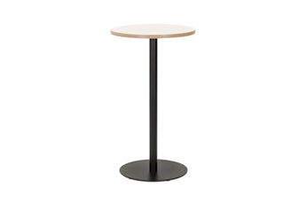 table de bar ronde 60x103,5 cm décor blanc et noir - doski