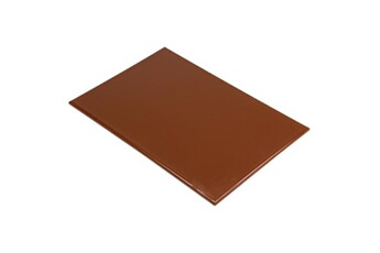 planche à découper materiel ch pro planche à découper (l)600 x (p)450 x (h)12 mm, en polyéthylène marron