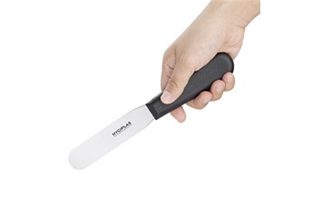 couteau materiel ch pro spatule professionnelle flexible noire lame droite 100 mm hygiplas