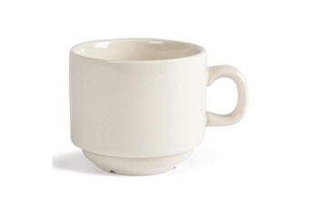vaisselle olympia lot de 12 tasses à thé 206 ml, en porcelaine ivoire
