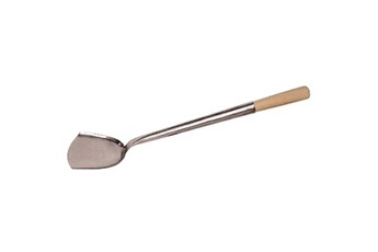 ustensile de cuisine vogue spatule professionnelle wok en inox manche en bois 460 mm