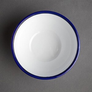 Assiette creuse en acier emaillé 245 mm lot de 6 Assiette creuse en acier emaillé 245 mm lot de 6