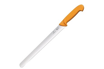 couteau swibo couteau à trancher professionnel denté jaune 255 mm