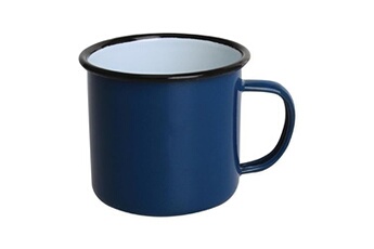 mug en acier bleu et noir 350 ml x 6