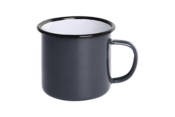 vaisselle olympia mug gris et noir 350 ml x 6