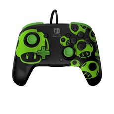 Manette Pdp Manette filaire Rematch 1-Up Glow in the Dark pour Nintendo Switch et Nintendo Switch OLED Noir et Vert