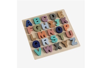 puzzle avec letras en bois zetin kids multicolore fresh 30 cm