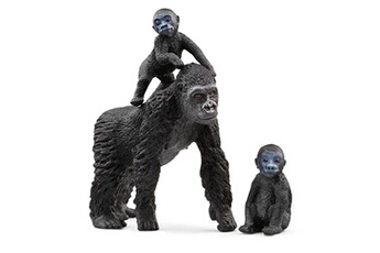 figurine pour enfant schleich wild life famille de gorilles des plaines