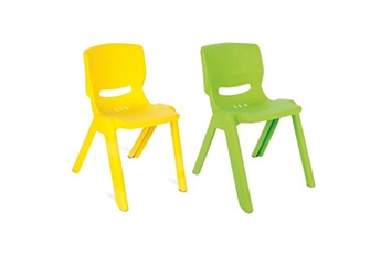 autre jeu de plein air siva lot de 2 articles chaises pour enfants - verte et jaune