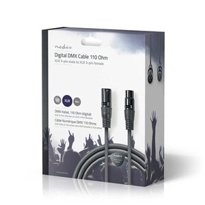 Câble DMX 3 Broches XLR Keepdrum 10m - Transmission Signal Fiable Pour Éclairage Scénique