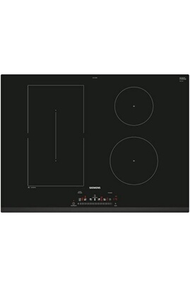 Plaque induction Siemens iQ500 ED731FSB5F - Table de cuisson à induction -  4 plaques de cuisson - Niche - largeur : 56 cm - profondeur : 49 cm - noir  devant à facettes