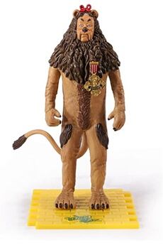 figurine de collection non renseigné le magicien d'oz figurine flexible bendyfigs cowardly lion 19 cm
