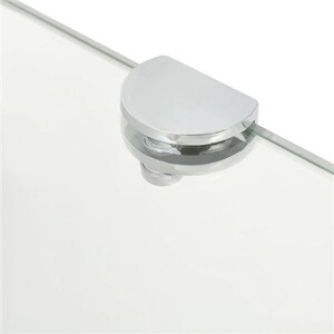Étagère D'Angle Acrylique Effet Verre 240 Mm – Support Chromé Élégant Et Robuste Pour Salle De Bain Ou Cuisine