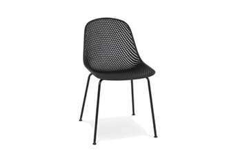chaise maison et styles chaise de jardin 46,5x58,5x82,5 cm en polypropylène noir