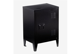 table d´appoint casier en métal pohpli noir