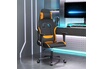vidaXL Chaise de jeu de massage Noir et orange Tissu photo 2