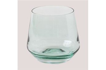 verrerie sklum lot de 4 verres en verre (38 cl) laisa vert choux 9 cm
