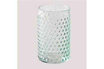verrerie sklum pack de 4 verres de rafraîchissement en verre 70 cl ticris vert aquamarine 14,4 cm