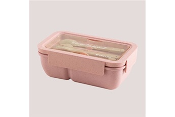 ustensile de cuisine sklum lunch box avec couverts (850 ml) viedsel rose noisette 7,2 cm