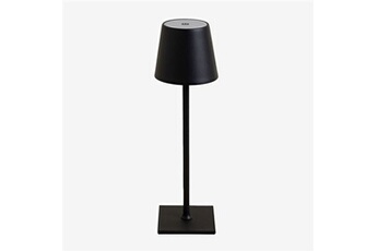 lampe à poser sklum lampe de table led sans fil bolvir noir 35 cm