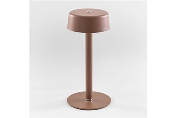 lampe à poser sklum lampe de table led sans fil marcia terracota 25 cm