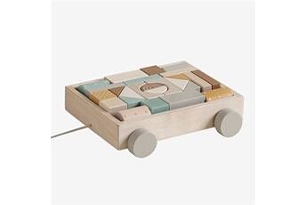figurine pour enfant sklum blocs de construction en bois pour enfants kigoris marron bois naturel 5,5 cm