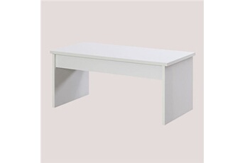 table d'appoint sklum table basse relevable design naudaf blanc