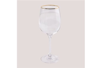 verrerie sklum pack de 4 verres à vin rouge en verre 45 cl arely transparent 22 cm