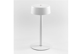 lampe à poser sklum lampe de table led sans fil marcia blanc 25 cm