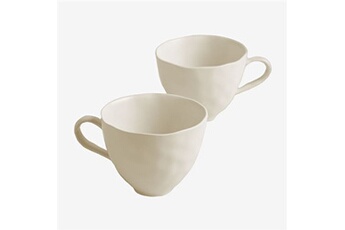 tasse et mugs sklum pack de 2 gobelets 40 cl belvere blanc gardenia 9 cm