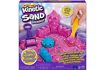 autres jeux créatifs spin master kinetic sand boîte set shimmer rose 454g