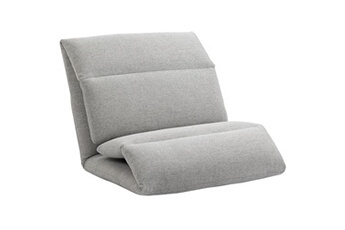 fauteuil de relaxation homcom fauteuil convertible fauteuil paresseux grand confort inclinaison dossier multipositions 90°-180° acier tissu gris clair