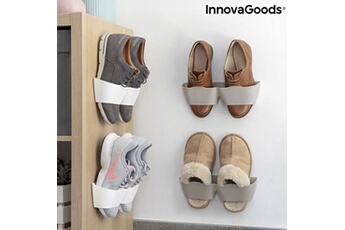 meuble à chaussures innovagoods meubles à chaussures avec adhésifs shöelf (4 paires)