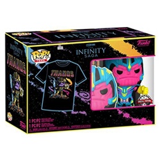 FUNKO & TEE: MARVEL-THANOS (BLACKLIGHT)-M