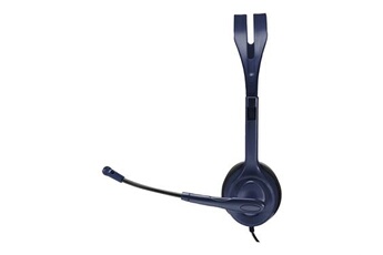 Ecouteurs Logitech - Micro-casque - sur-oreille - filaire - jack 3,5mm - bleu nuit - universitaire (pack de 5)