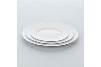ustensile de cuisine stalgast plat ovale blanc en porcelaine apulia l 240 à 360 mm - x 6 - - - porcelainel 310 mm x175x20mm