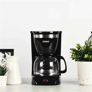 Livoo DOD200N - Cafetière Électrique 1,25 L 12 Tasses - 750W - Filtre Réutilisable - Maintien Au Chaud - Idéale Famille & Bureau