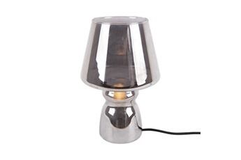 lampe à poser present time - lampe de table classic glass h25cm - argent -