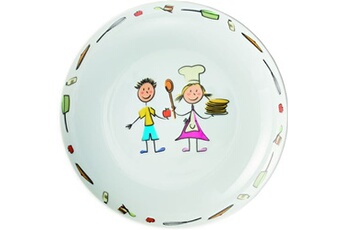 chauffe plat & assiette stalgast assiette creuse porcelaine maternelle pour enfant ø 200 mm - x 6 - - - porcelaine