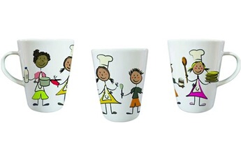 tasse et mugs stalgast tasse porcelaine maternelle pour enfant 250 ml - x 6 - - - porcelaine x100mm