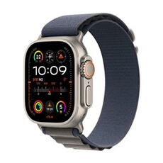Ultra 2 GPS + Cellular, Boîtier en Titane de 49 mm avec Boucle Bleue Alpine - Petite