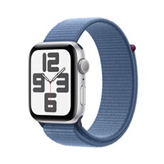 SE GPS 44mm Boîtier en Aluminium Argent avec Boucle Sport Bleu Hiver version 2023